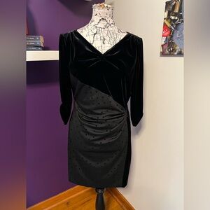 Tahari Long Sleeve Black Dress